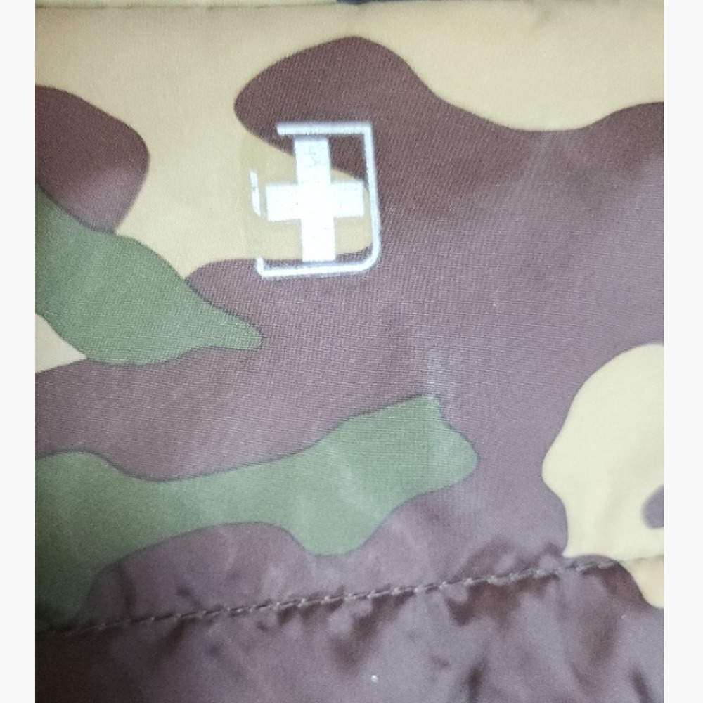 Swiss Tech Mens Large Green Camo Puffer Vest Quilted Full Zip Outerwear Coat L - Picture 4 of 8